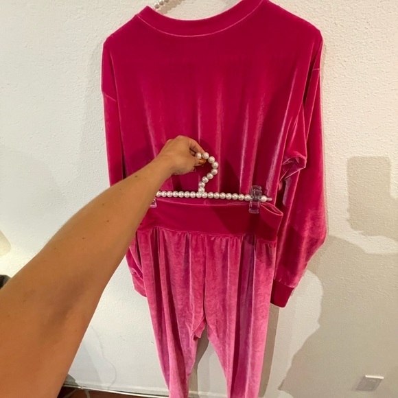 Laina Rauma SET Barbiecore Velour loungesuit velour club bed leisure lainarauma - Picture 6 of 16